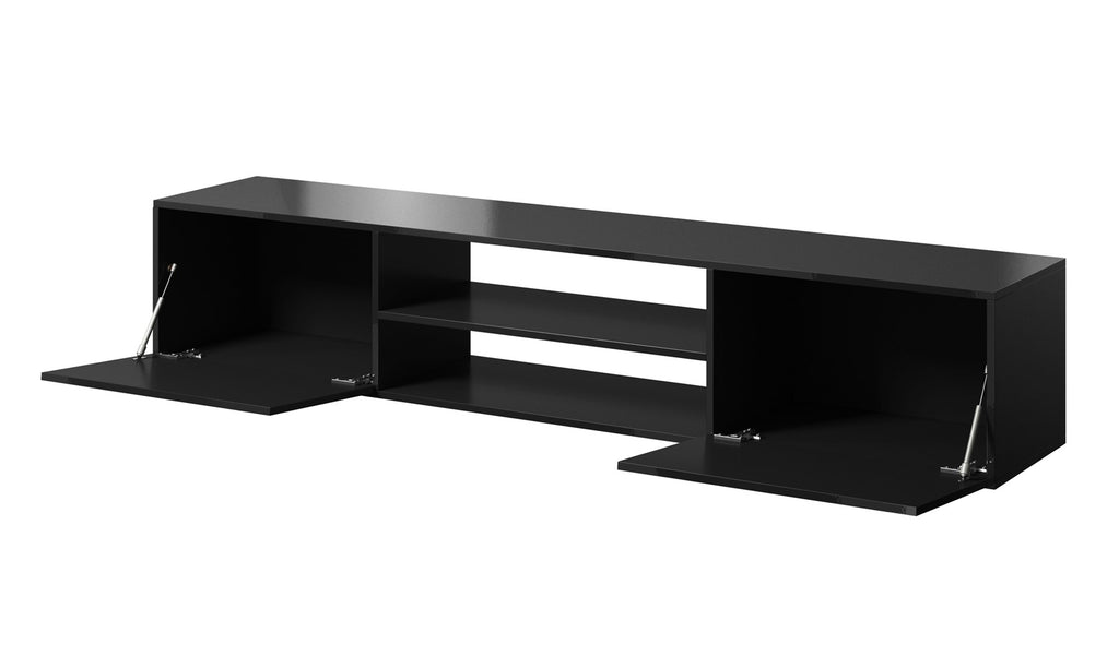 RTV Cabinet SLIDE 200K 200x40x37 cm Gloss Black