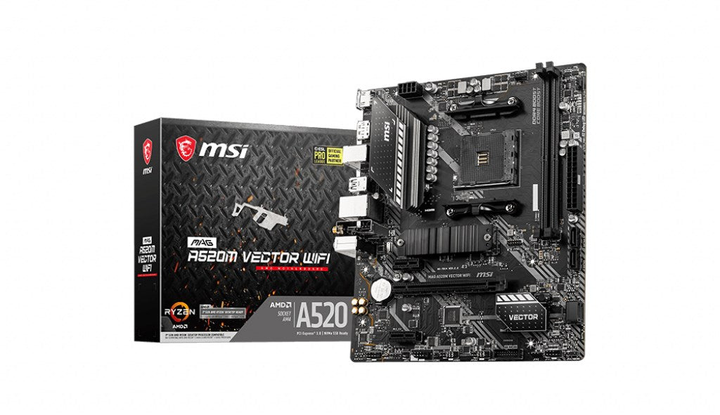 MSI MB MAG A520M VECTOR WIFI Motherboard A520 7D14-008R