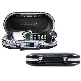 Master Lock Mini Portable Safe with Cable 4-Digit Combination Lock Black 5900EURD