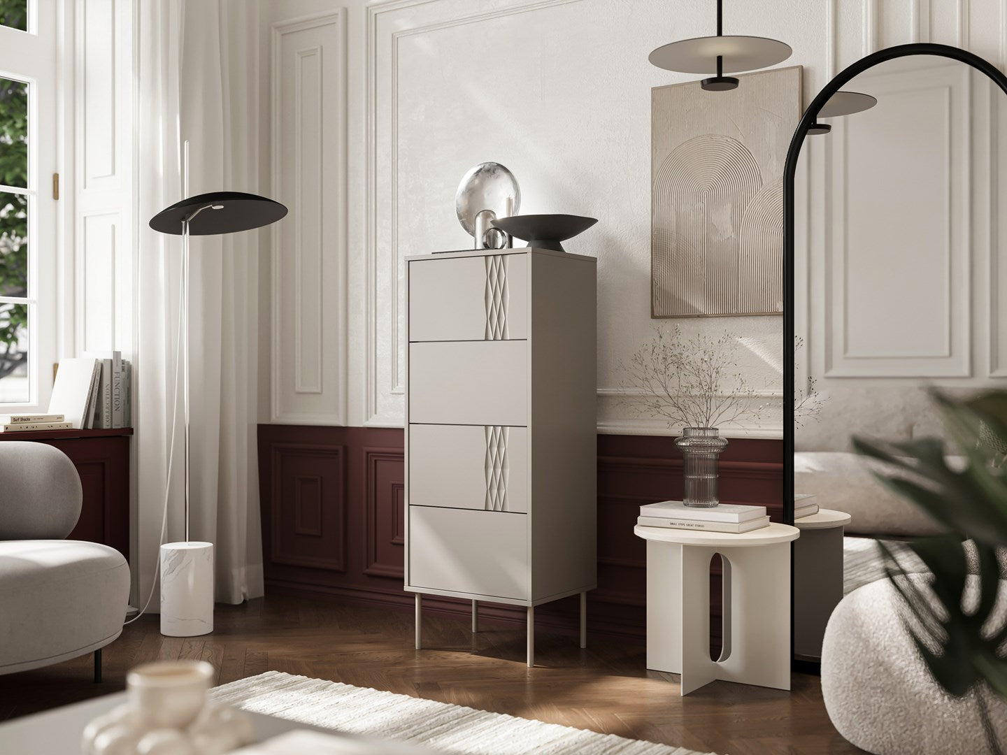 Cama TRESSE Chest of Drawers 4S 50x40x125 Cashmere Matt