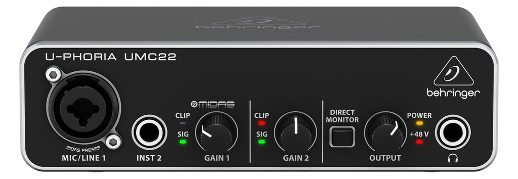 Behringer UMC22 USB Audio Interface Concert/Pre-amp
