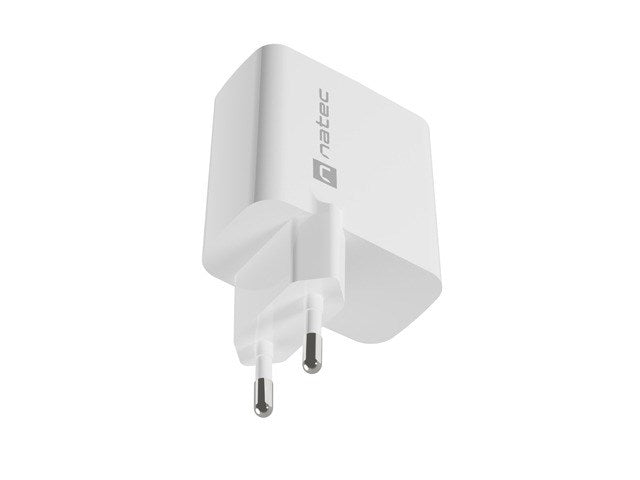 NATEC Charger 1x USB-A + 1x USB-C 45W White Universal NUC-2142