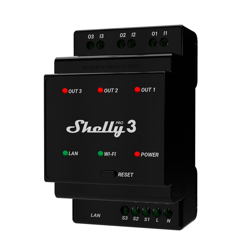 Shelly Pro 3 Smart Relay 3x 16A WLAN & LAN for Smart Home Automation (Shelly_Pro3)