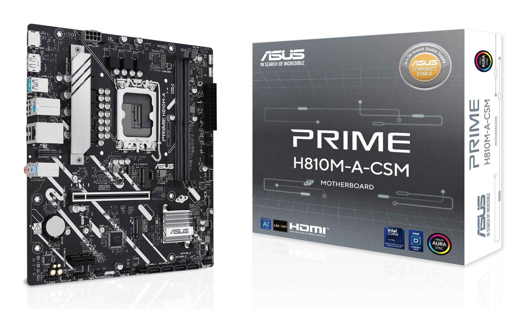 ASUS PRIME H810M-A-CSM Intel H810 LGA 1851 Micro ATX Motherboard