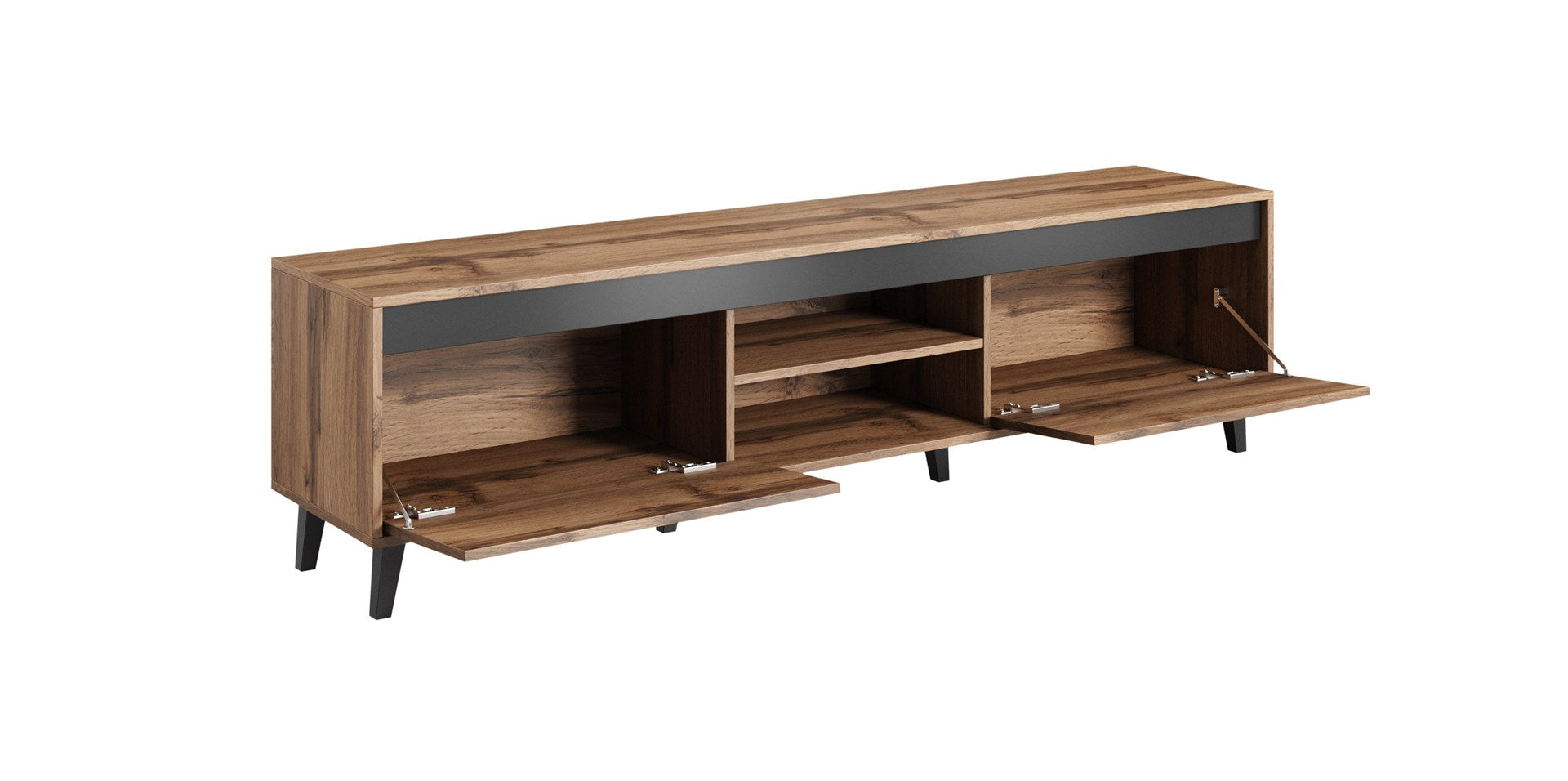 TV Stand NORD II 170 cm Wotan/Anthracite