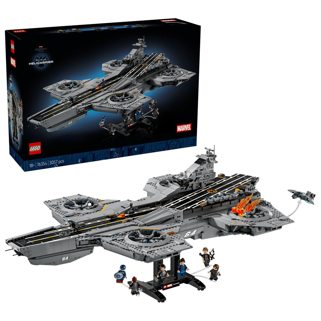 LEGO Marvel Building Blocks Set 76354 - S.H.I.E.L.D. Helicarrier - 3057 Pieces, 18+ Age