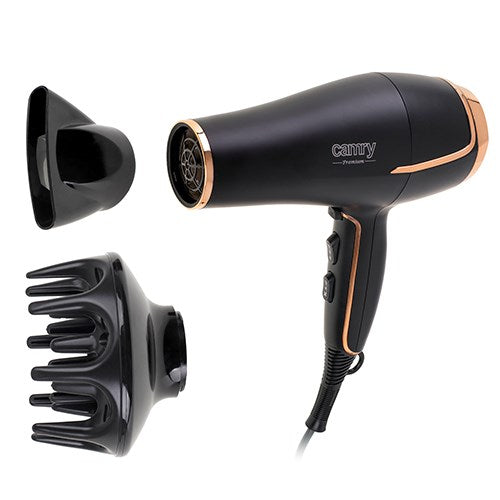 Camry CR 2255 Hair Dryer 2000 W Black Gold