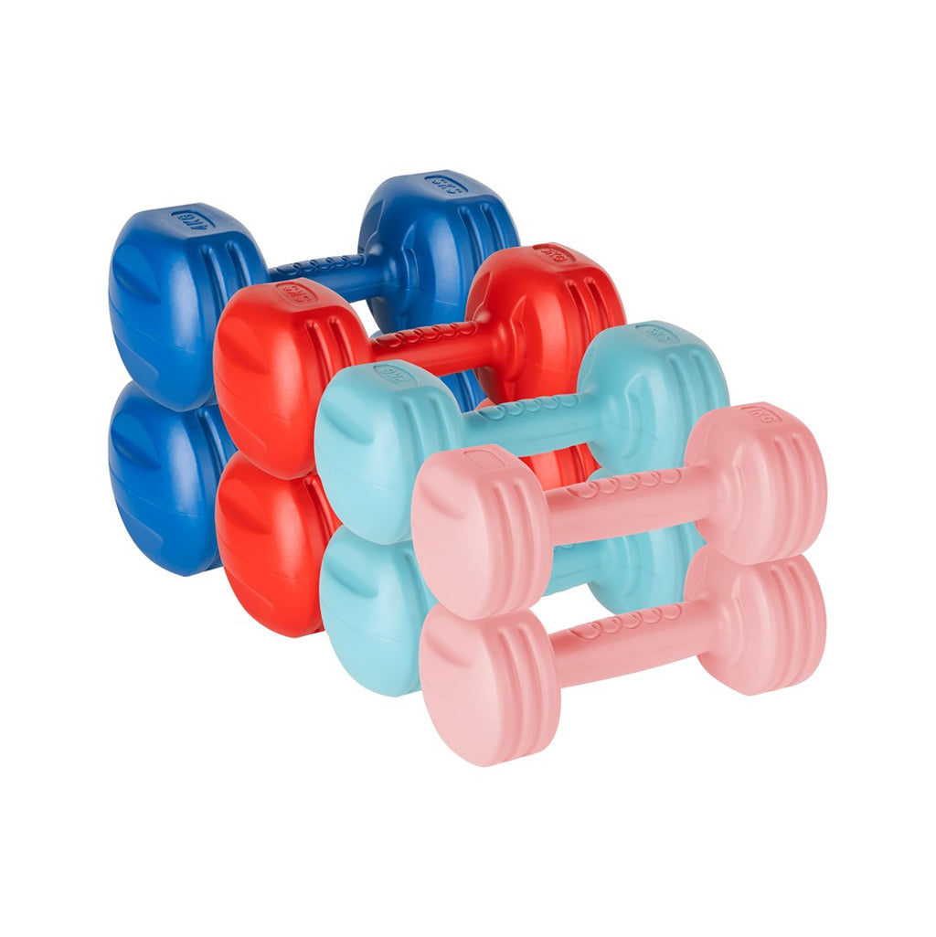 REBEL ACTIVE Bitumen Dumbbell Set 20 kg (2x1kg + 2x2kg + 2x3kg + 2x4kg)
