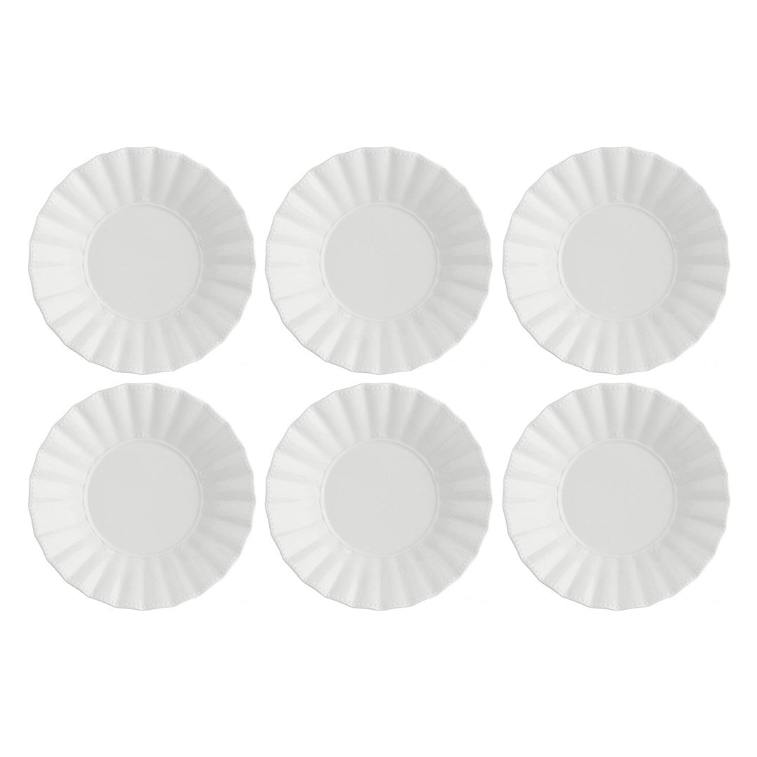 La Porcellana Bianca Set of 6 Ducale Soup Plates - White 22 cm