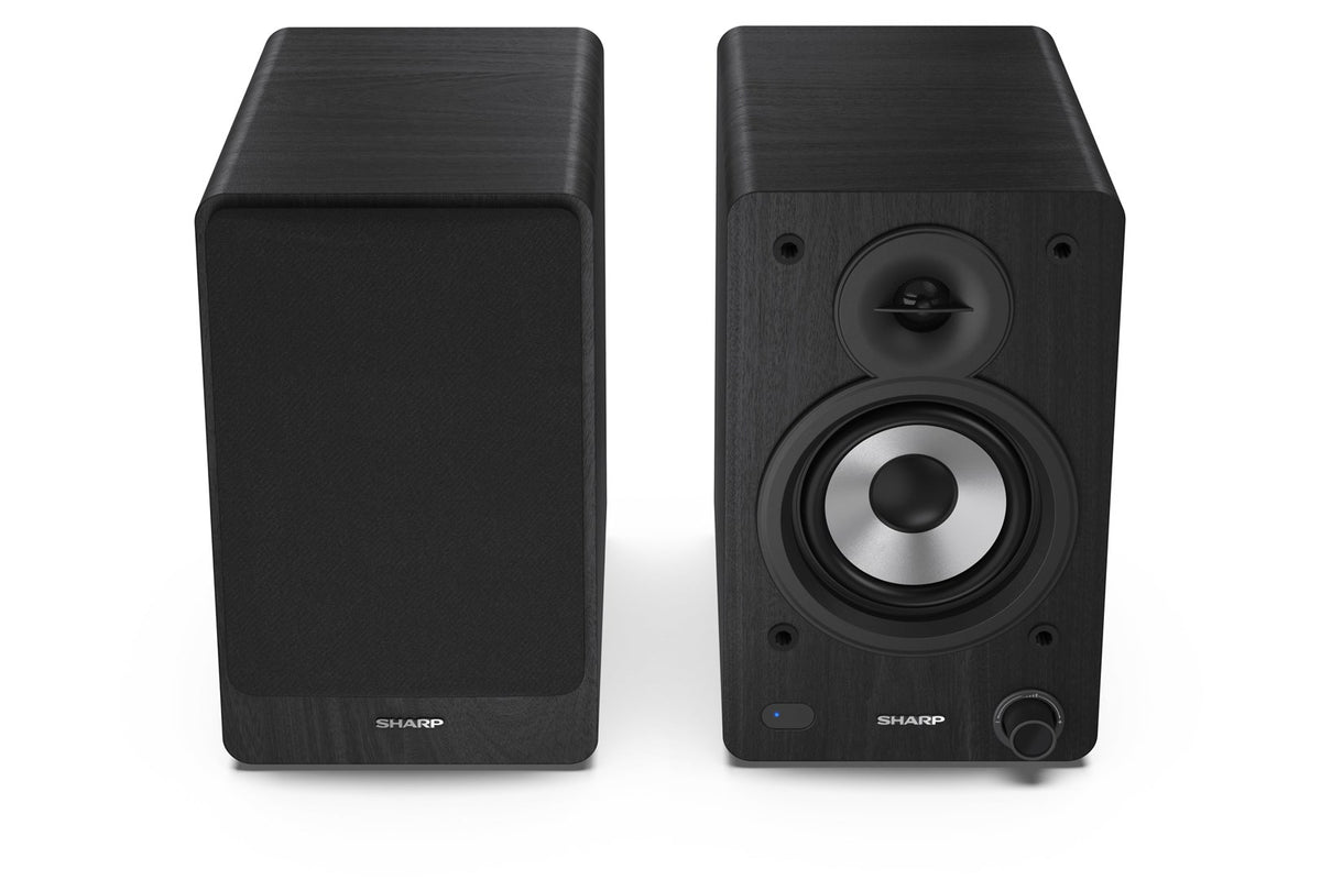 Sharp Bookshelf Speakers 2-way Black Wired & Wireless 60 W