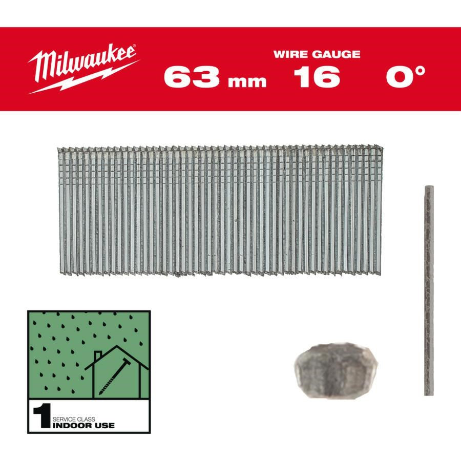 MILWAUKEE PIN PINS Pack 2500 Pieces 63 mm Length 2000 g Model 4932498317