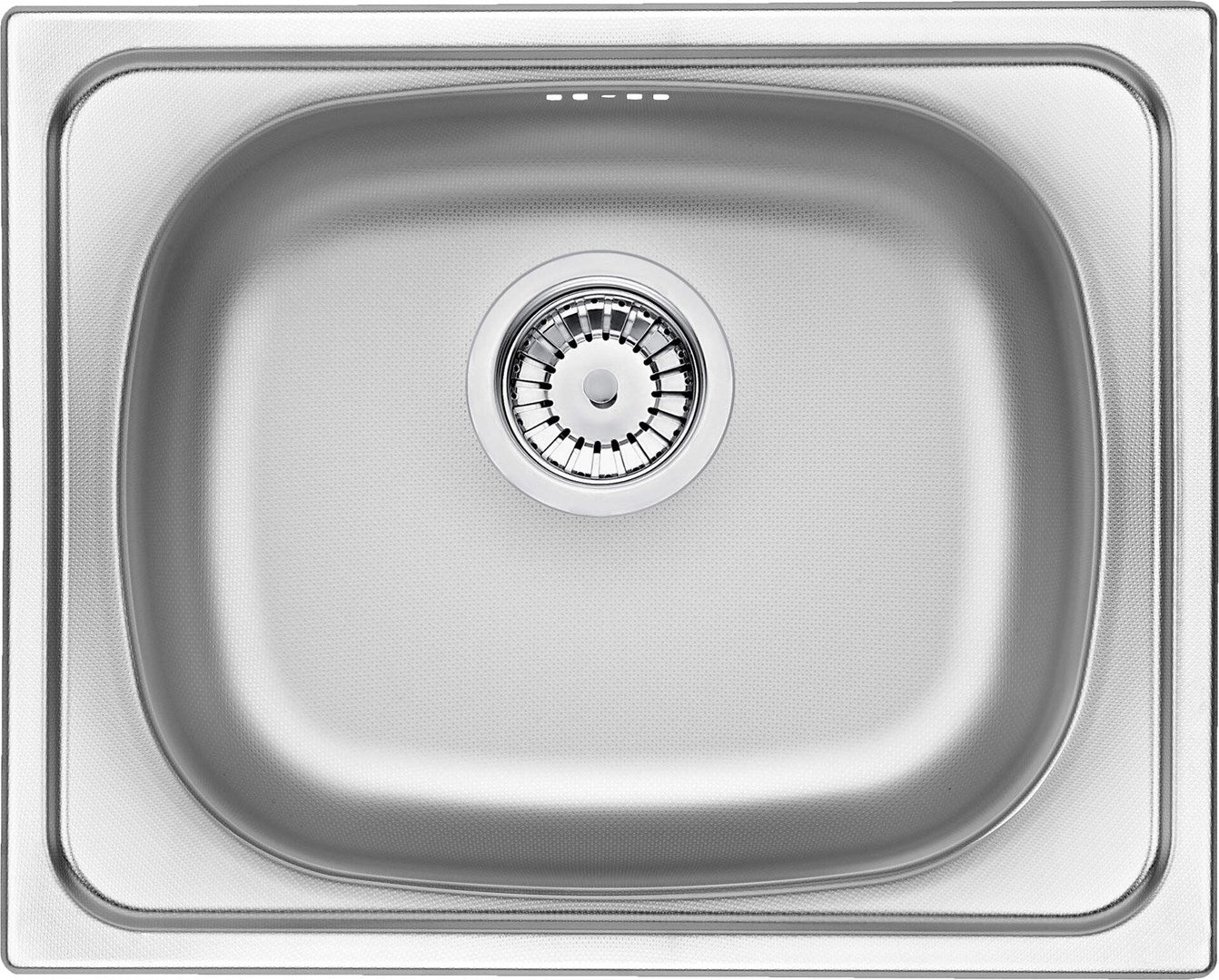 Steel Sink 1-Bowl Inset 50x40 cm DEKOR Finish