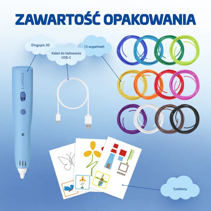 LAMAX ArtKid1 3D Pen Lightweight Design Blue LXPEMARTK01LA
