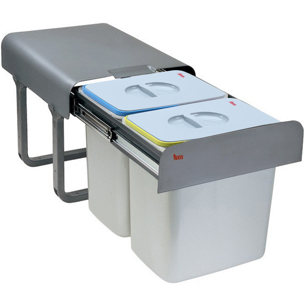 TEKA ECO EASY 45 Dual-Basket Bin 30 L Galvanized Steel Grey Model 40197900