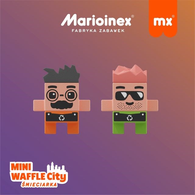 Marioinex Mini Waffle Building Blocks – City: Refuse Collection Truck  148 pieces