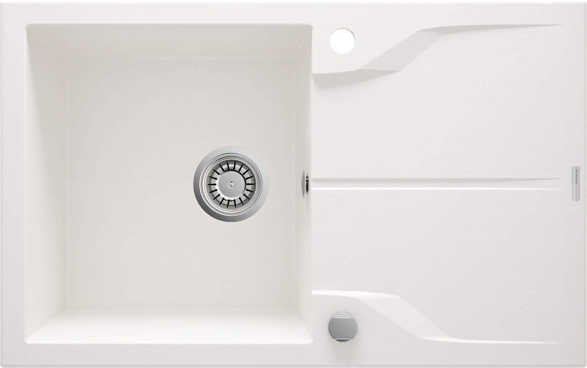 Deante Granite Sink 1-Bowl 78x49 cm Alabaster Andante Flush