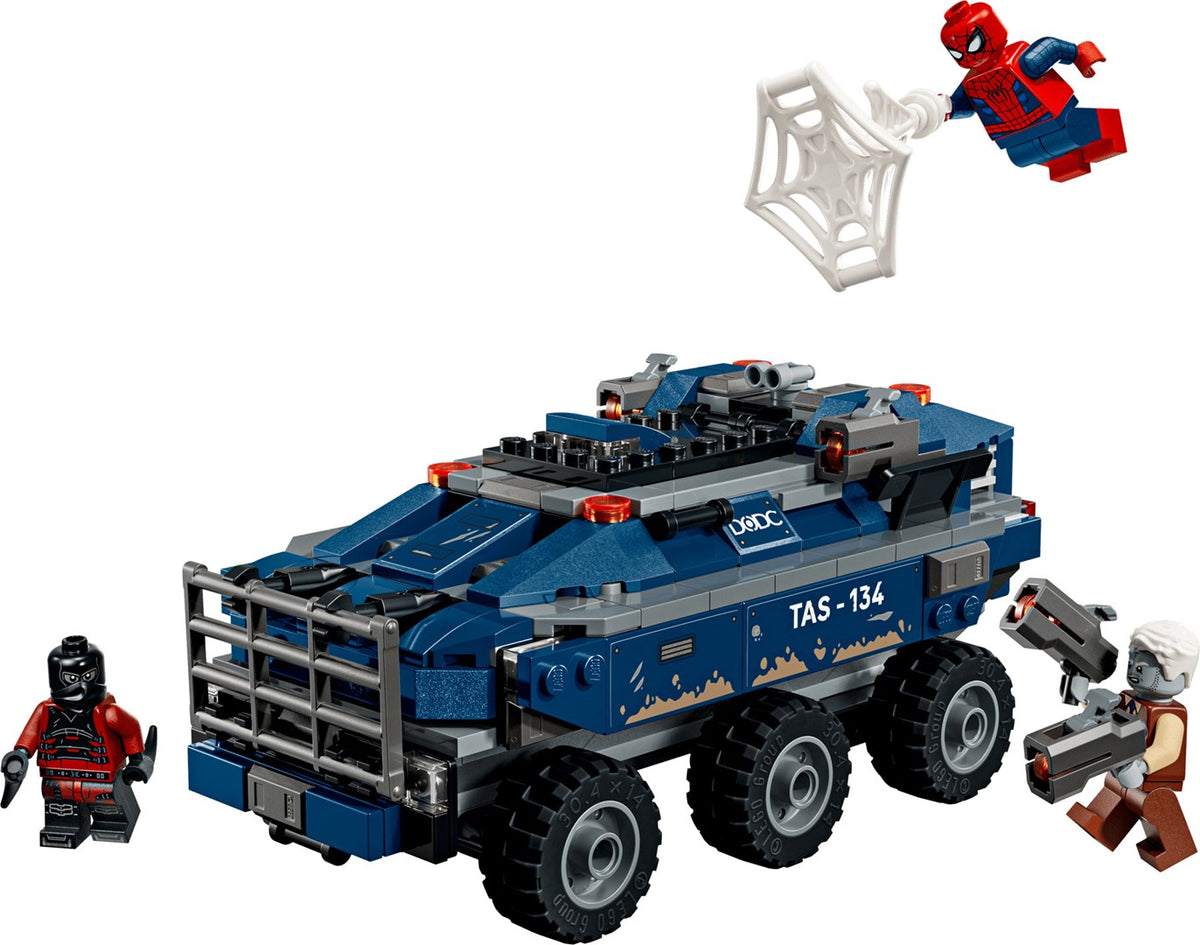 LEGO Building Blocks Spider-Man Prison Transport Chase Set 76349 - 367 Pieces, 4 Minifigures