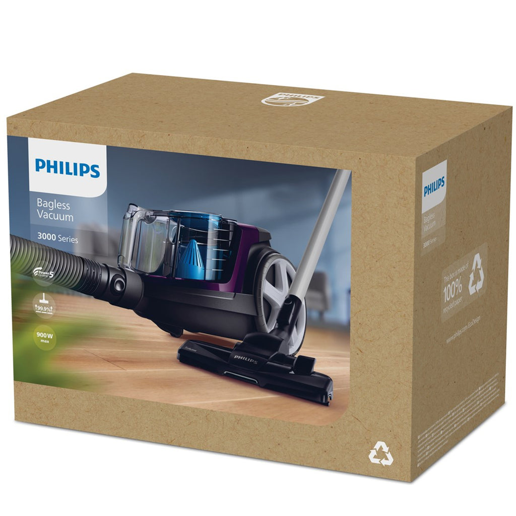 Philips 3000 Series FC9333/09 Vacuum Cleaner - 1.5 L Cylinder, 900W, Bagless