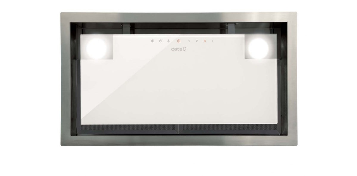 CATA Hood GC DUAL A 45 XGWH Canopy  Energy efficiency class A  Width 45 cm  820 m3/h  Touch control  LED  White glass