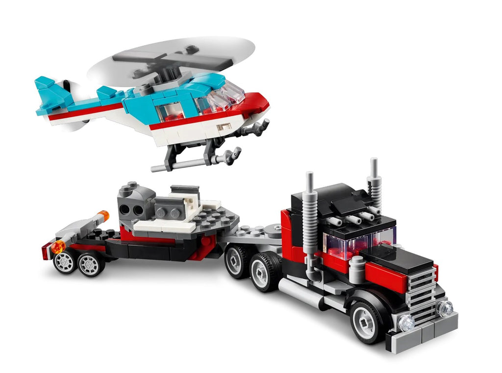 LEGO Creator 3-in-1 Low Loader with Helicopter (31146)