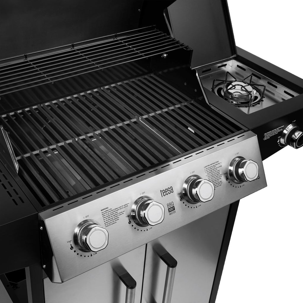 Teesa BBQ 5007 MASTER gas grill with 5 burners and space for a tank
