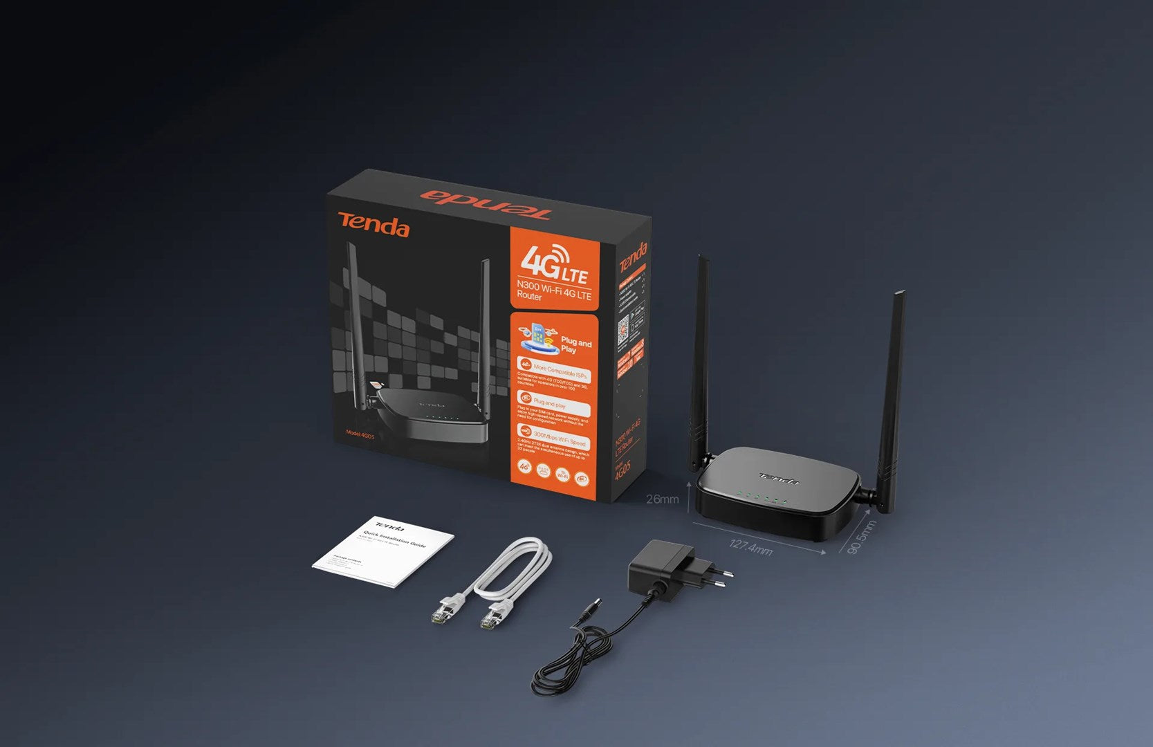 Tenda 4G05 Wireless Router Fast Ethernet Single-band 2.4 GHz