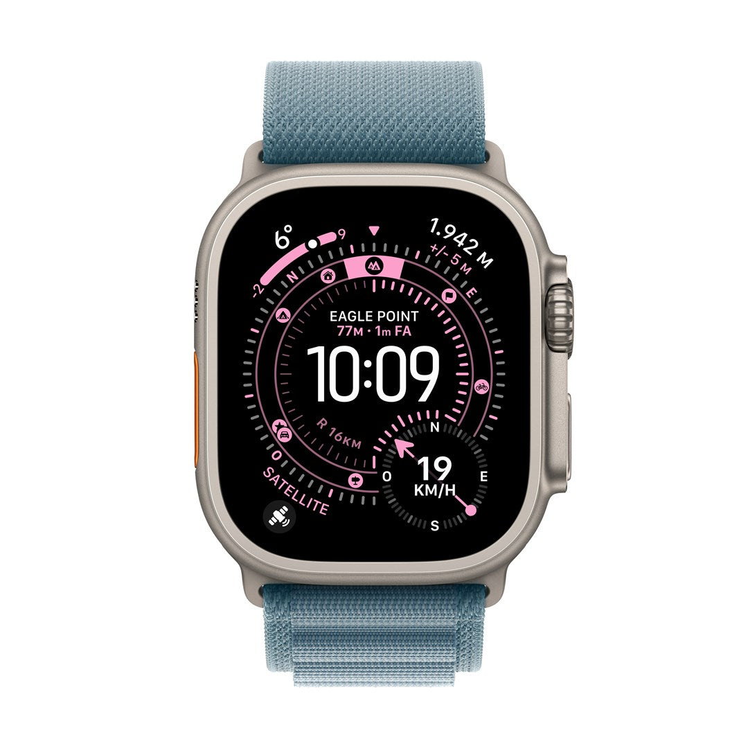 Apple Watch Ultra 3 Titanium Cellular 49 mm - Alpine Loop Light Blue - Small - MEWK4QF/A