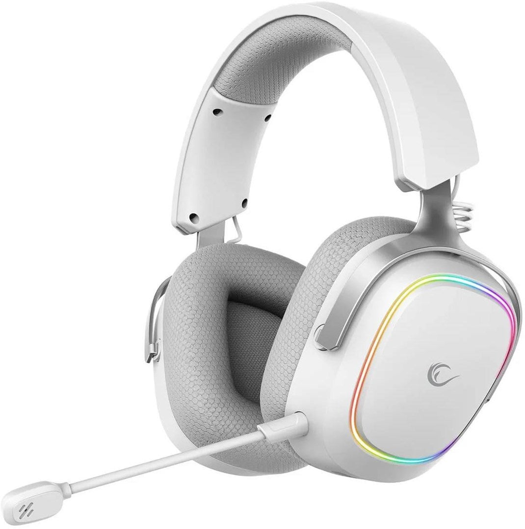 RAMPAGE RETSU White Wireless Over Ear Headphones - 50h Playback - Model RETSU-WHITE