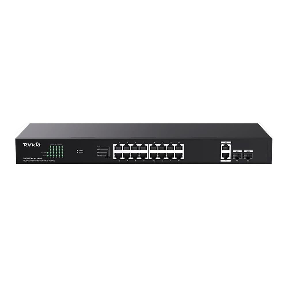 Tenda TEG1120P-16-150W Unmanaged Gigabit Ethernet Switch with PoE