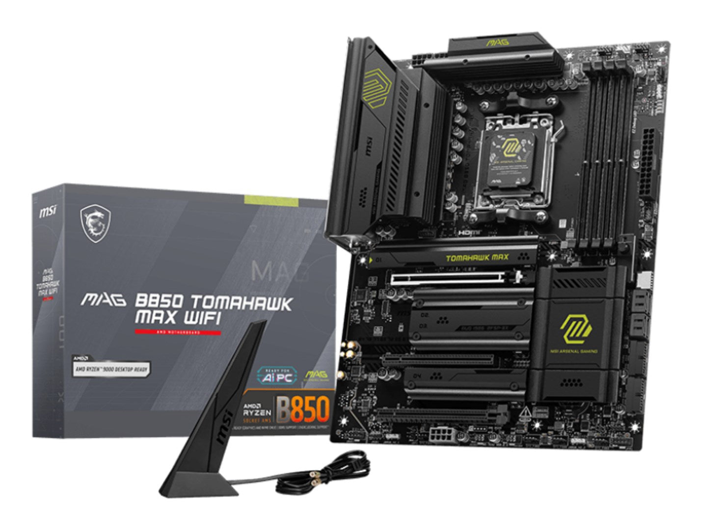 MSI MAG B850 Tomahawk Max WiFi Mainboard AM5 AMD B850 ATX DDR5 (7E62-002R)