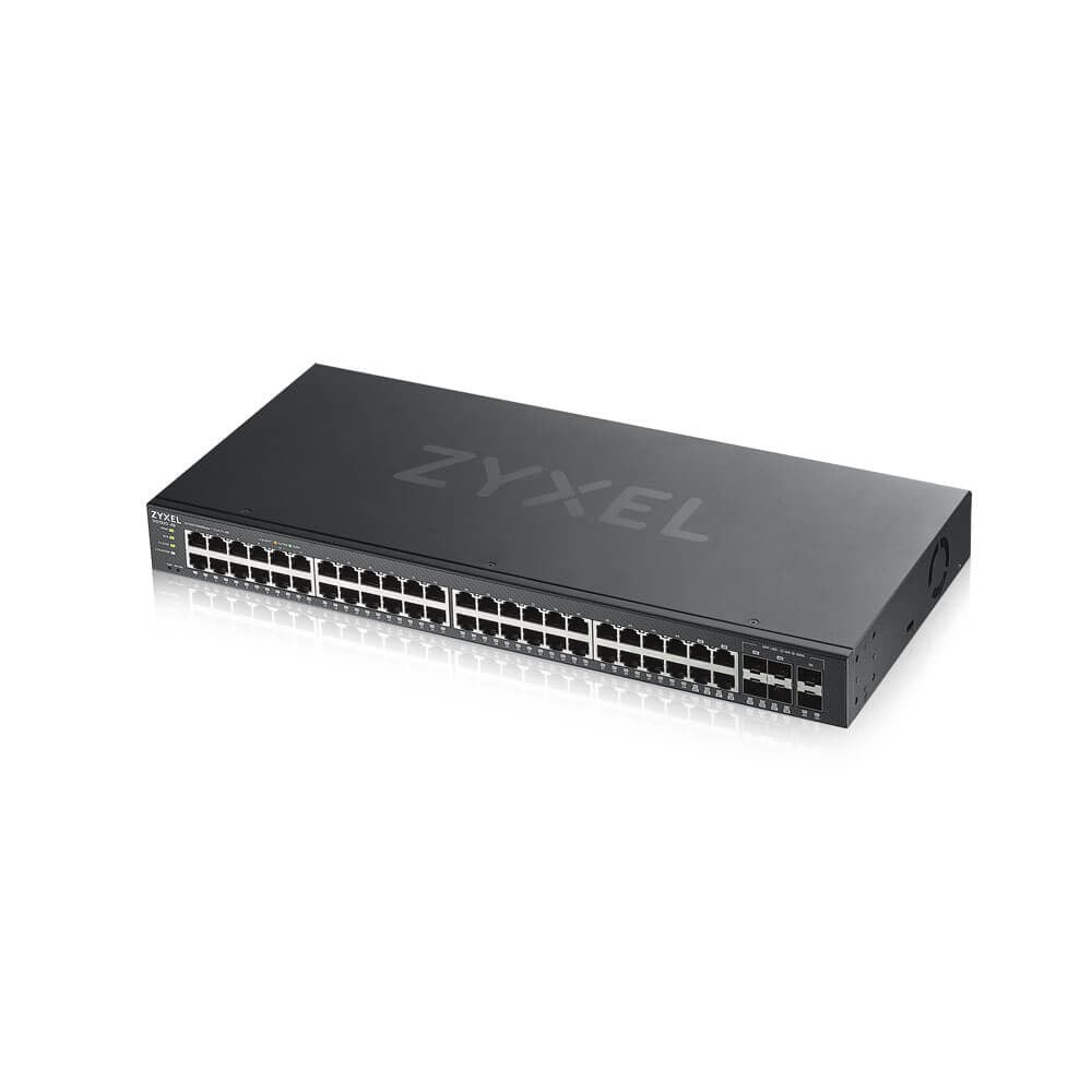 Zyxel GS1920-48v2 Smart Switch 48x 10/100/1000 + 4x Kombi-Gigabit-SFP + 2x Gigabit SFP Rack Mountable (GS1920-48V2-EU0101F)