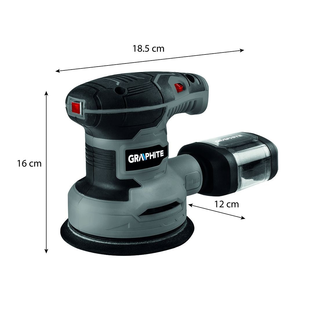 GRAPHITE 300W Random Orbital Sander 125 mm