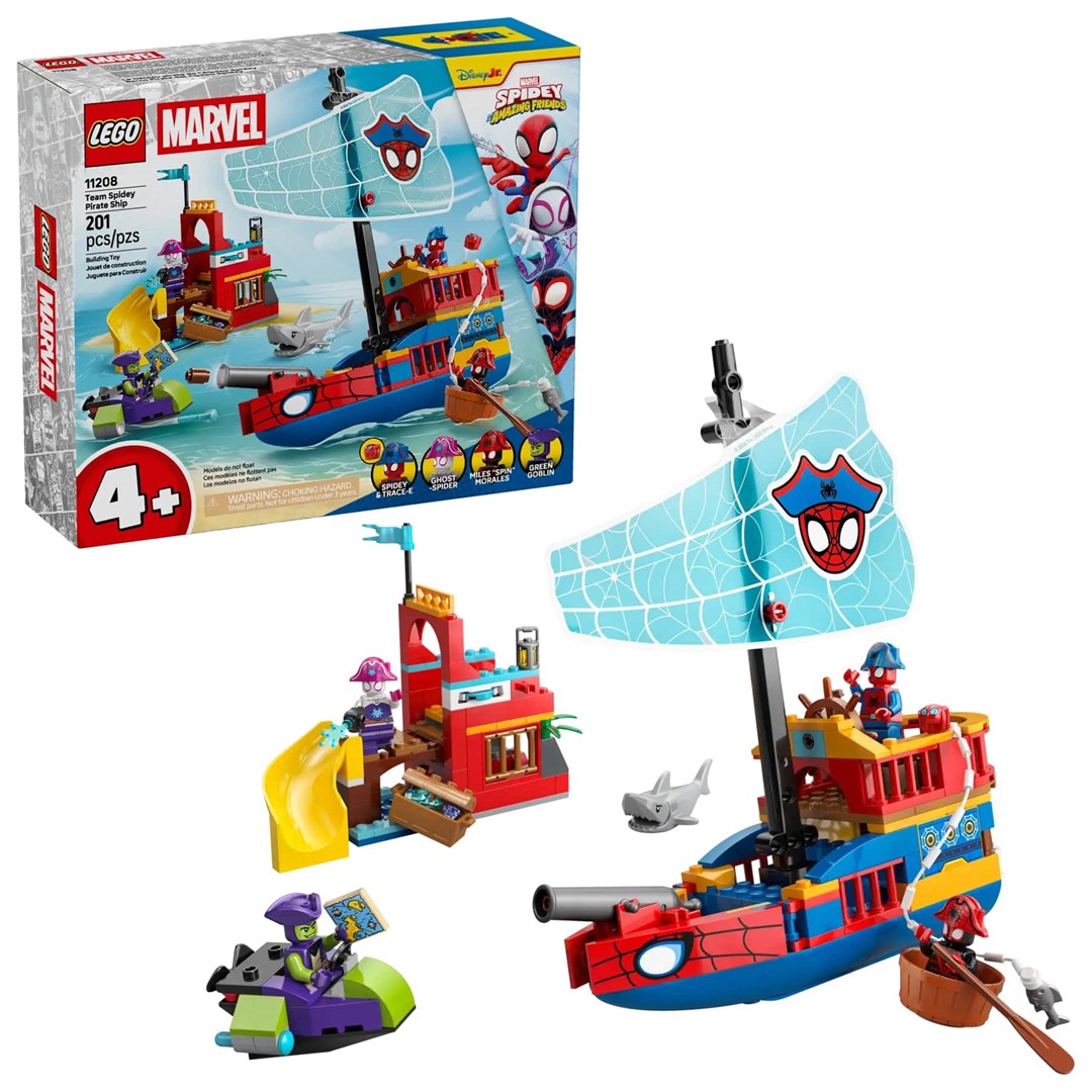 LEGO MARVEL Team Spidey Pirate Ship Creative Building Toy 11208