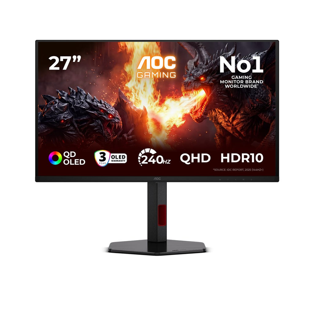 AOC G4 Q27G4ZDR Monitor 67.3 cm 2560 x 1440 pixels QD-OLED Black, Red