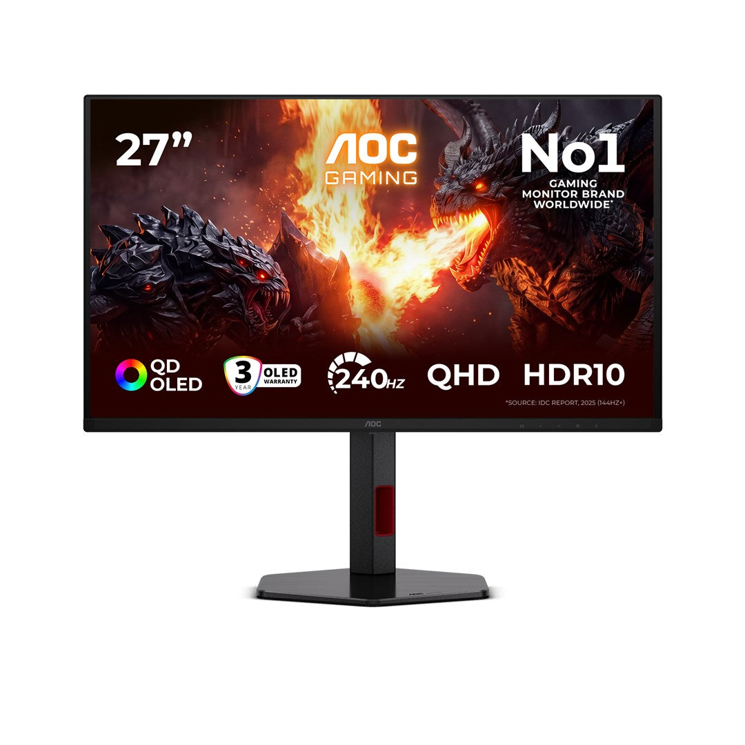 AOC G4 Q27G4ZDR Monitor 67.3 cm 2560 x 1440 pixels QD-OLED Black, Red