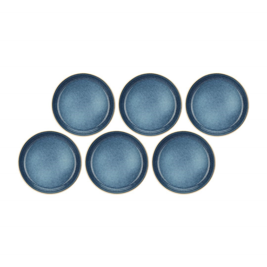 ROSE&TULIPANI ARPEGGIO Set of 6 Soup Plates 21 cm Blue