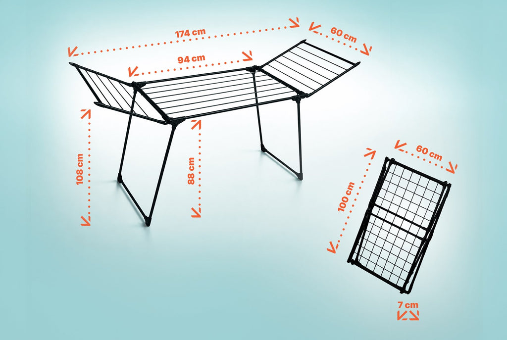PROMIS SCOPELLO Extendable Clothes Dryer Black