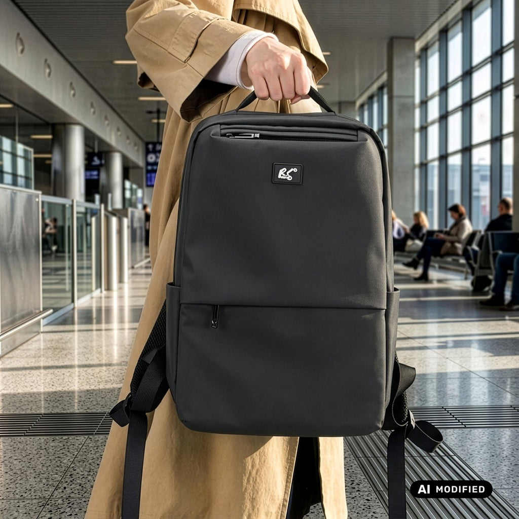 nano RS Laptop Backpack 15.6" Black Waterproof RS202 B