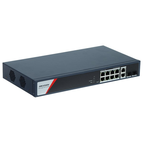 Hikvision DS-3E1512HP-SI-8P2T2F Managed Switch 12 Ports PoE