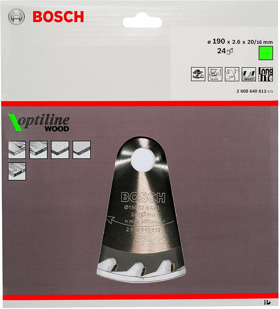 BOSCH Circular Saw Blade 190 mm 10 mm Thickness 2608640612