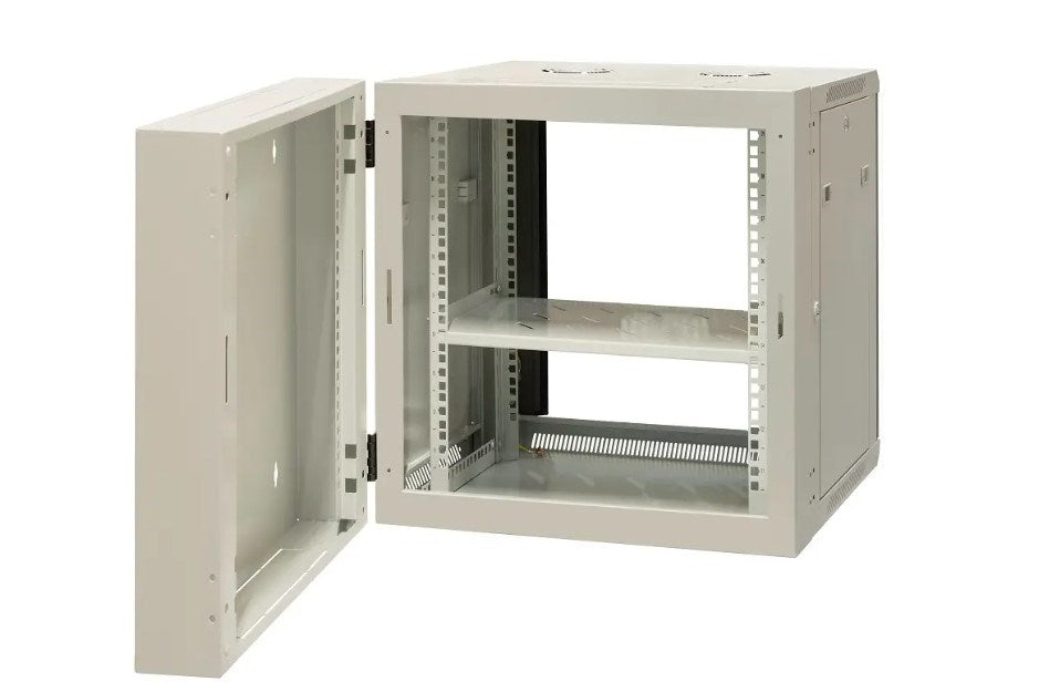 EMITER Split Hanging Cabinet 19" 12U, Sheet Metal/Glass Door, 600×550×635 mm, EM/AH6512