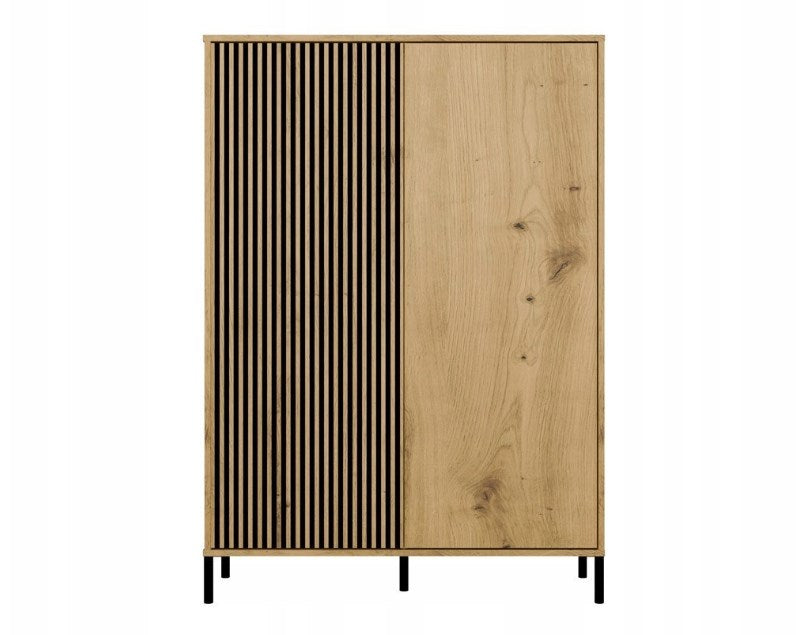 KAMARO 2DD SLIM/THICK OAK DISPLAY CABINET