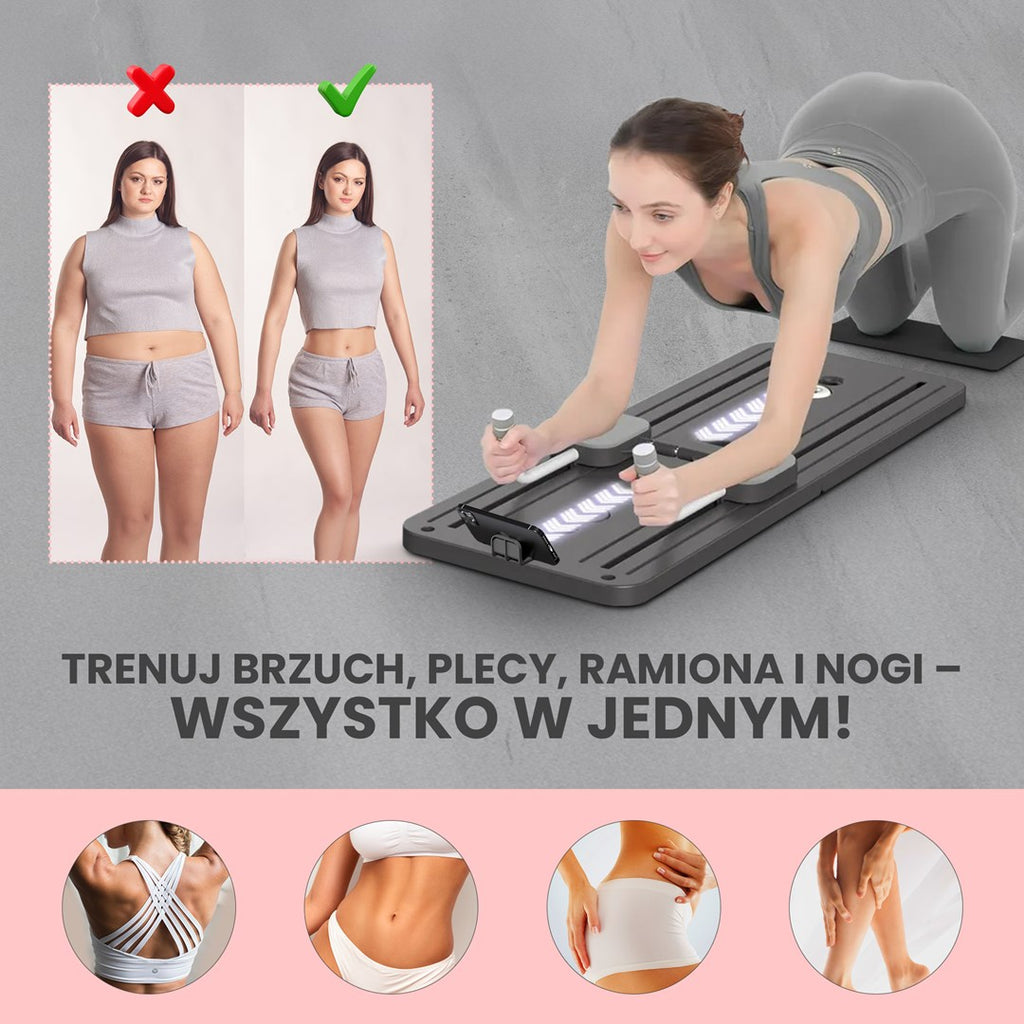 Extralink DESKA DO PILATESU REFORMER DO CWICZEN BRZUCHA POMPKI