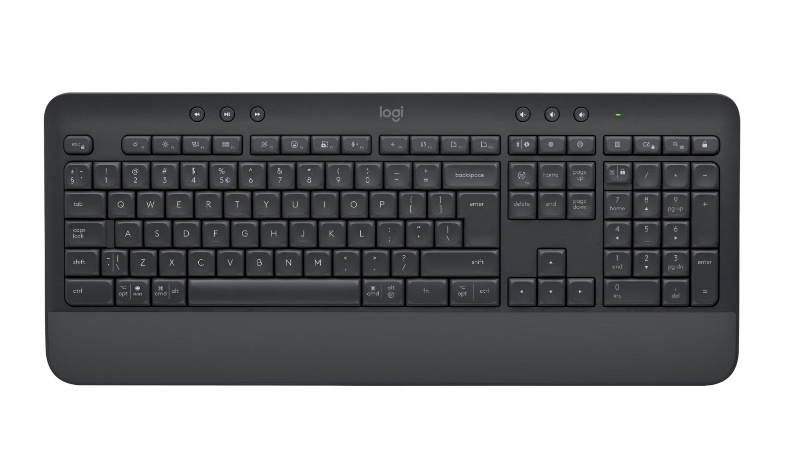 Logitech Signature K650 Wireless Keyboard, Bluetooth 5.1, QWERTY, Graphite