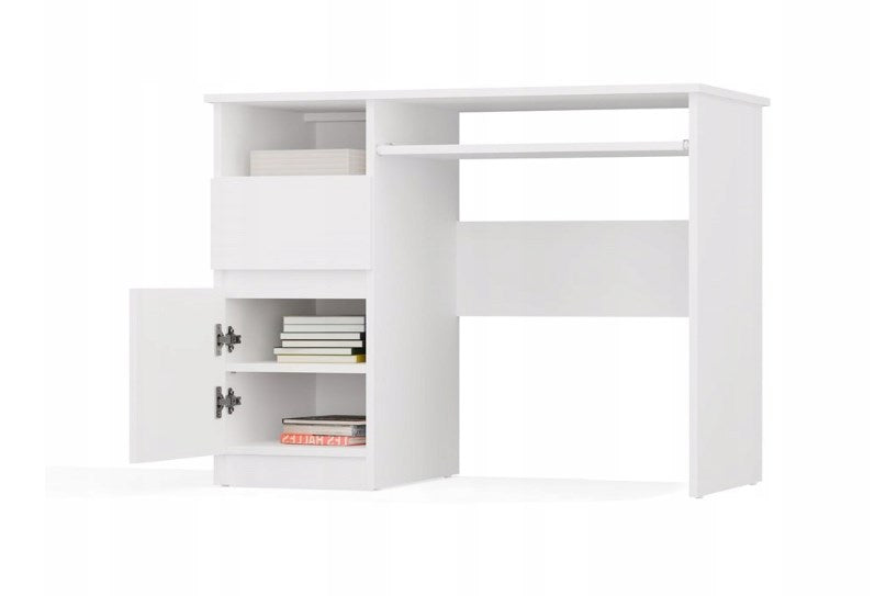 Topeshop PORTO Left Desk White with Drawer and Shelf