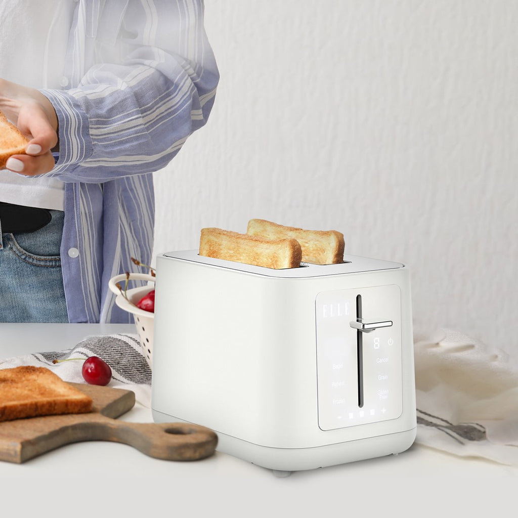 ELLE Gourmet Panache Toaster White 980W Touch Panel 6 Programs