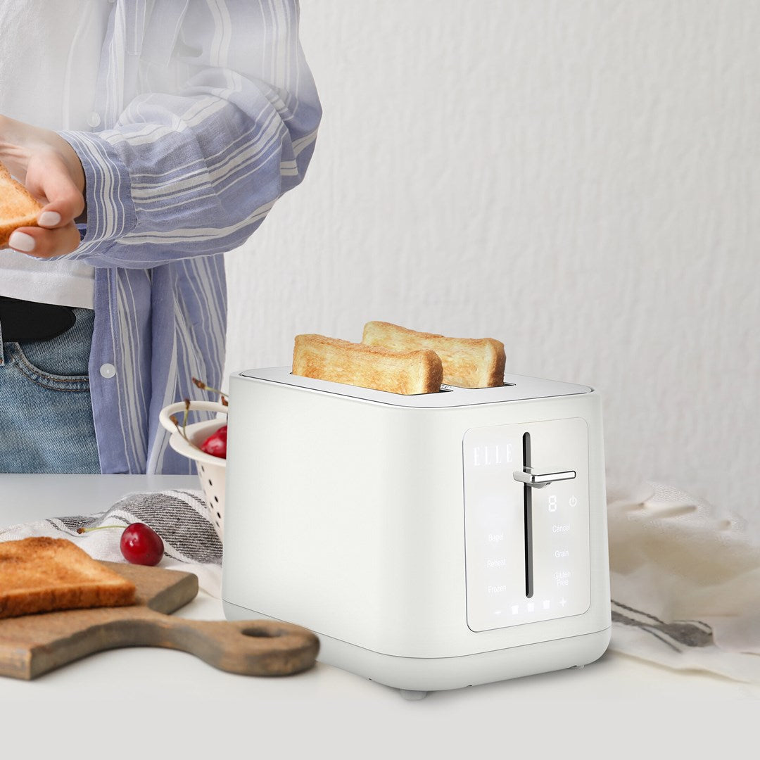 ELLE Gourmet Panache Toaster White 980W Touch Panel 6 Programs