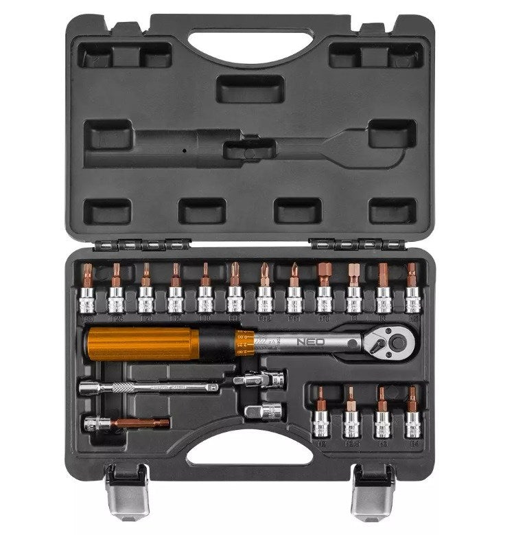 NEO Tools Torque Wrench Set - 21 Pieces - Model 08-821