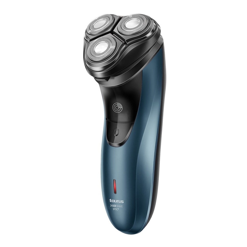 Taurus 3 Side Shave IPX7 Rotation shaver Trimmer Black  Blue
