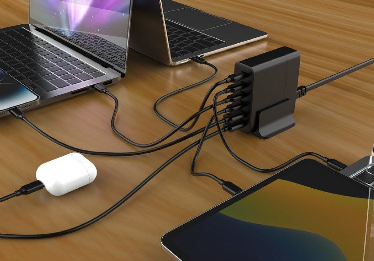 Gembird TA-UC-2A4C-PD75-01-BK Mobile Charger 6 Ports 12V